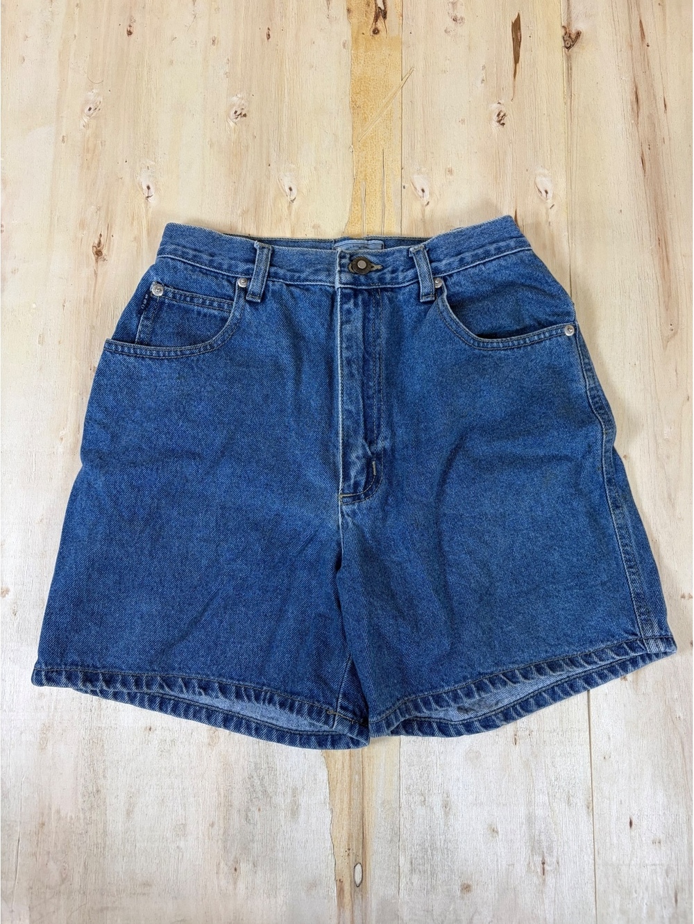 Vintage 90s High Rise Denim Shorts - Dark Wash Mom Shorts 6